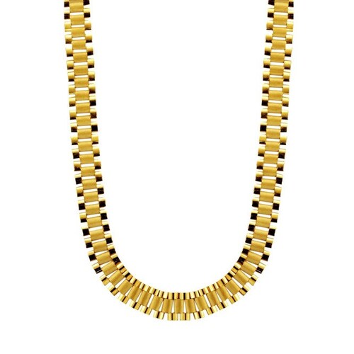 Rolex Style Yellow Gold Chain Elegant 