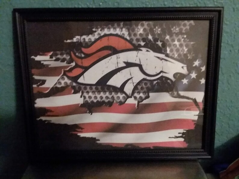 Denver Broncos Wall Decor Etsy