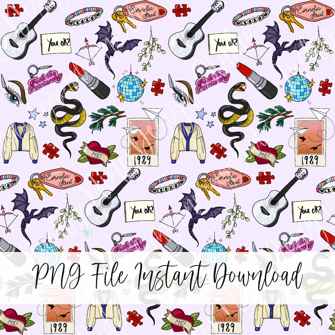 Taylor Swift Splinter Pattern Taylor Swift Inspired Music Seamless Pattern Digital Download – 12x12 ...
