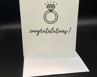 Congratulations Letterpress Card | Letterpress, Congrats, Congratulations Card, Celebrate Card, Congrats Card, Engagement Card, Wedding Card
