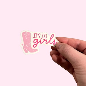 Let&#39;s Go Girls - Shania Twain Sticker | Sticker, Let&#39;s Go Girls, Shania Twain, Girls Night, Boot Sticker, 90s Music, Man I Feel Like a Woman