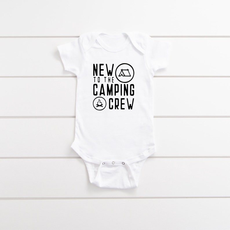New to the Camping Crew Baby Onesie Baby Gift Camping Etsy