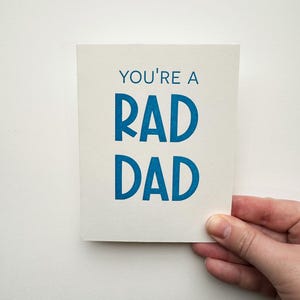 Rad Dad Letterpress Card | Dad Card, Letterpress, Father&#39;s Day, A2 Card, Blank Card, Father&#39;s Day Card, Daddy, Papa, Pops, Father, Daddy