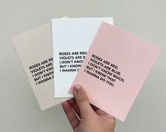 Roses are Red Valentine's Day Letterpress Card | Valentine's Day Card, Love Card, Letterpress card, Valentine's Day