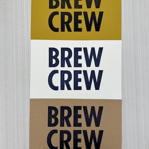 Brau Crew Letterpress Poster | Wisconsin, Brechers, Baseball, Poster, Letterpress Poster, Milwaukee Brechers, MKE, Miller Park, MLB