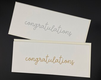 Congrats Long Letterpress Card | Letterpress, Letterpress Card, A9 Card, Congrats, Milestone, Congrats Card, Big things, Money Card