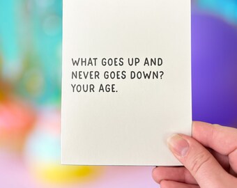 Funny Letterpress Birthday Card: Sassy Pun, You're Old