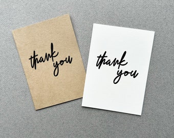 Thank You A1 Letterpress Card | Thank you, Thank you Card, Greeting Card, Blank Card, A1 Card, Single Card, Boxed Set, Thank You Set