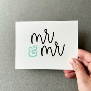 Mr. & Mr. Wedding Letterpress Card | Congrats, Congratulations Card, Celebrate , Engagement Card, Wedding Card, Gay, Gay Wedding