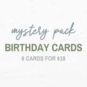 Mystery Pack of 6 Birthday Cards | Greeting Cards, Pack of Cards, Birthday Cards, A2 Cards, Greeting Card Pack, Mystery Pack, Variety Pack