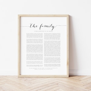 Family Proclamation Digital Art Print - Modern LDS Art