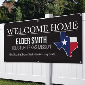 Welcome Home Missionary Banner Sign