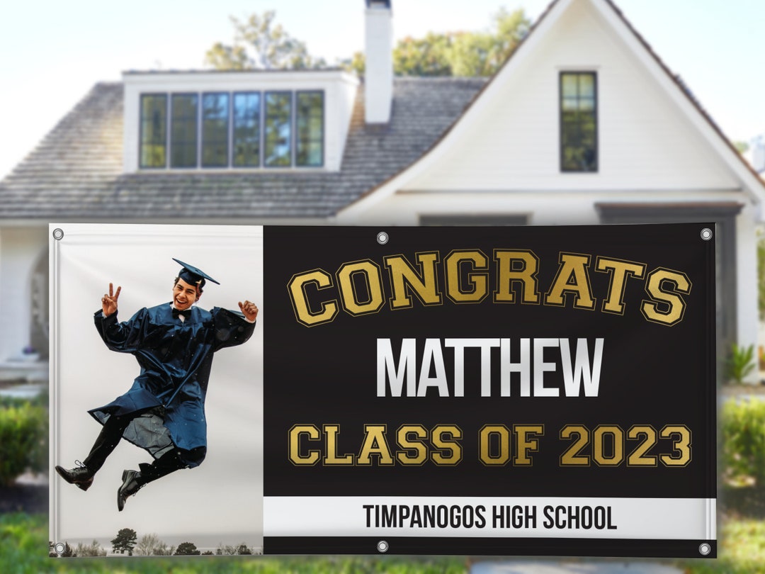 Outdoor Graduation Banner 2023 Picture Banner Class of 2023 Etsy