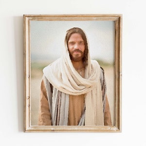 Watercolor Jesus The Christ Art, Jesus Picture, Digital Download, Jesus Christ LDS picture, LDS Art