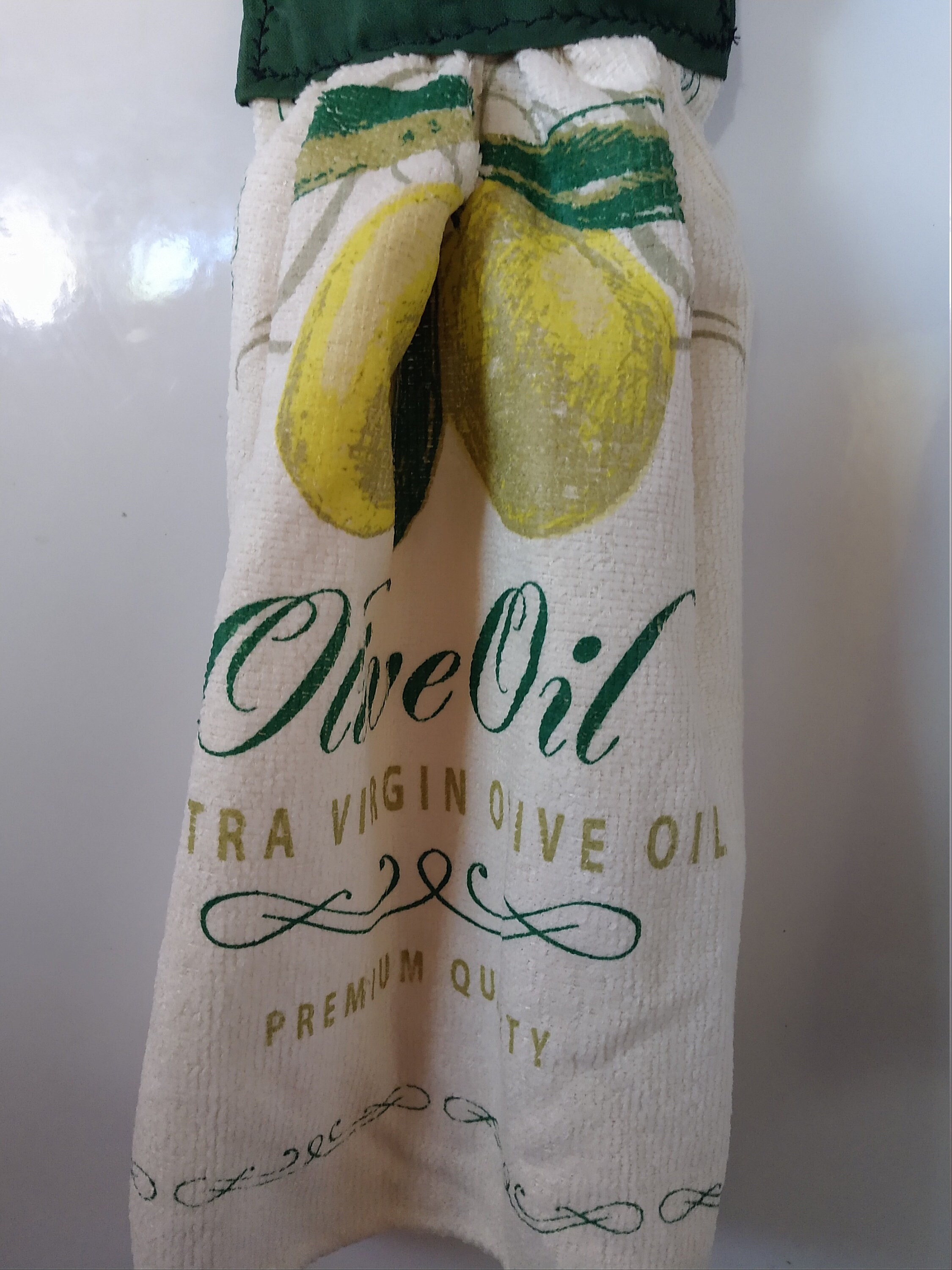 Olive Oil Hanging Towel Set of 2 Kitchen Décor Cooking Etsy