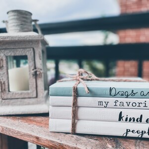 For animal lovers/ Custom book stack/ Decorative books/ Personalized book bundles/ Shabby chic decor/ Create your own