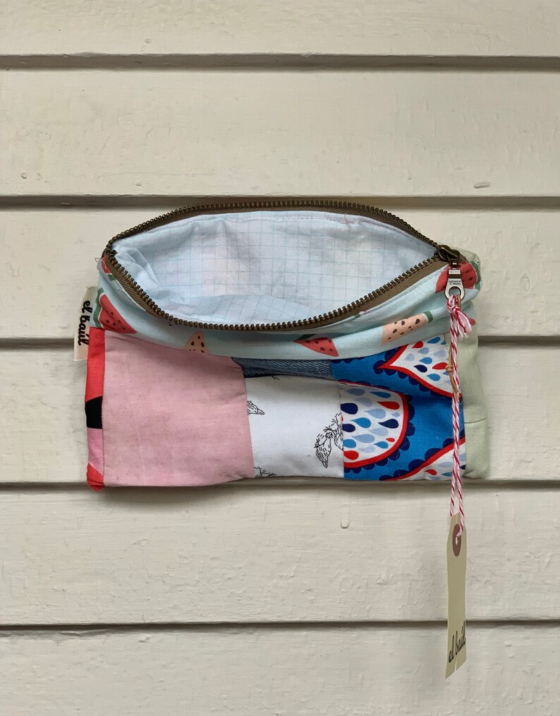 patchwork Unique Hayfield up-cycled vintage and hand-dyed fabric change purse