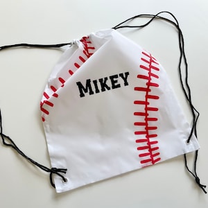 Personalisierte Baseball-Spitze Kordelzug Rucksack | Baseball Sport Spieler Name | Benutzerdefinierte Rucksack | Kinder Team Geschenke | Coach Geschenke