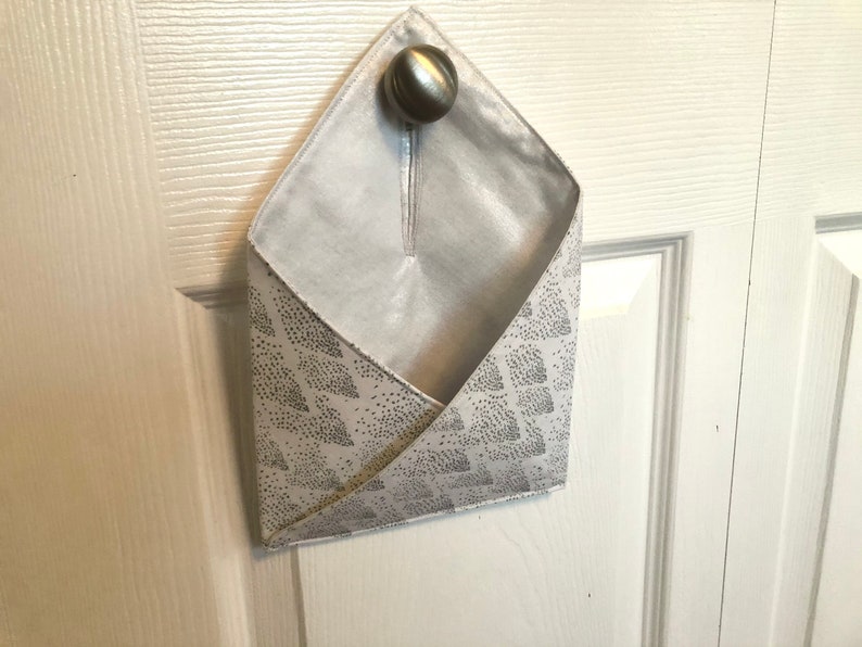 Christmas Sparkle Hanging Doorknob Pocket Christmas Card Holder