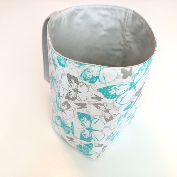 Blue Gray Butterfly Car Trash Can ith Hook | Car Trash Bag | Car Organization | Car Garbage Bag | Car Accessories