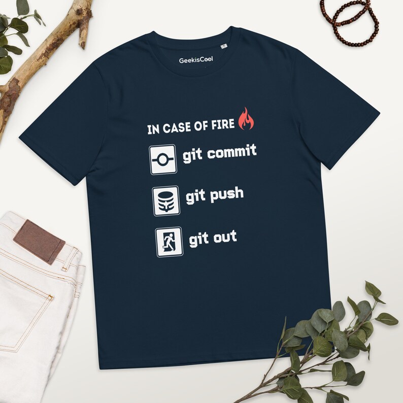 Code Fire Protocol Tee - Git, Commit, Push to Safety!