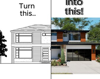 Bring your 2D design to life!  Exterior Design, 3D Exterior Renderings, 3D Exterior Design, Custom 3D Artwork