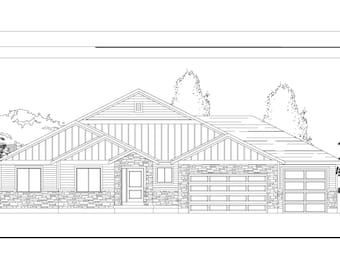 Quartz House Plan - 2,015 Finished SF, 3 Bed, 2.5 Bath, Craftsman Rambler
