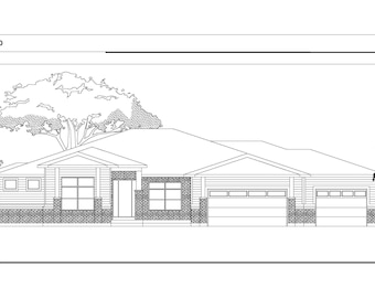 House Plans 3 Bedroom Blueprint, Craftsman House Plans with Blueprint, House Blueprints, One Story House Plan, Modern House Plan with Garage