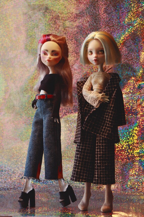 Karierter Anzug Jacke Hose Monster High Puppe Mode Etsy