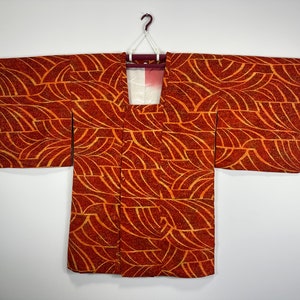 Silk Orange  Kimono Jacket Michiyuki