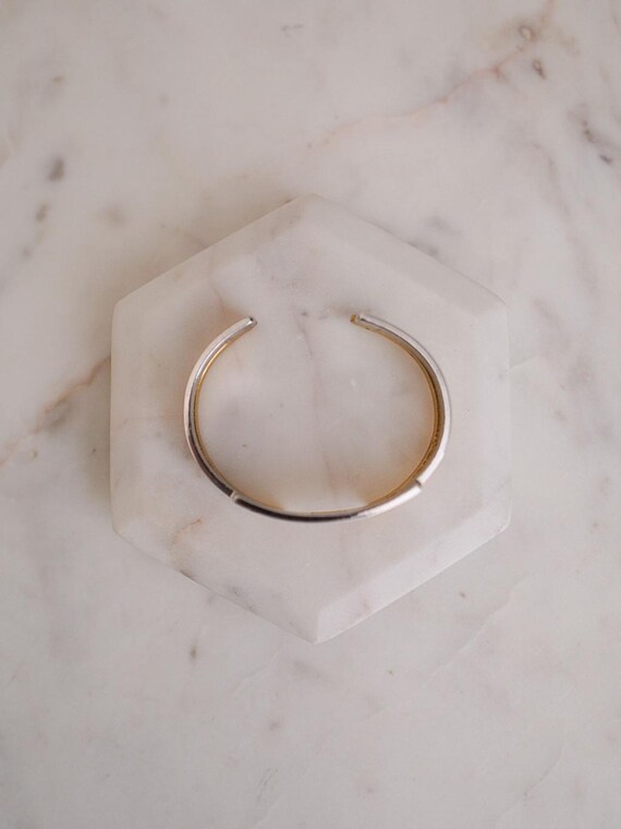 70s AVON Two-Tone Interlocking Bangles in Silver … - image 8