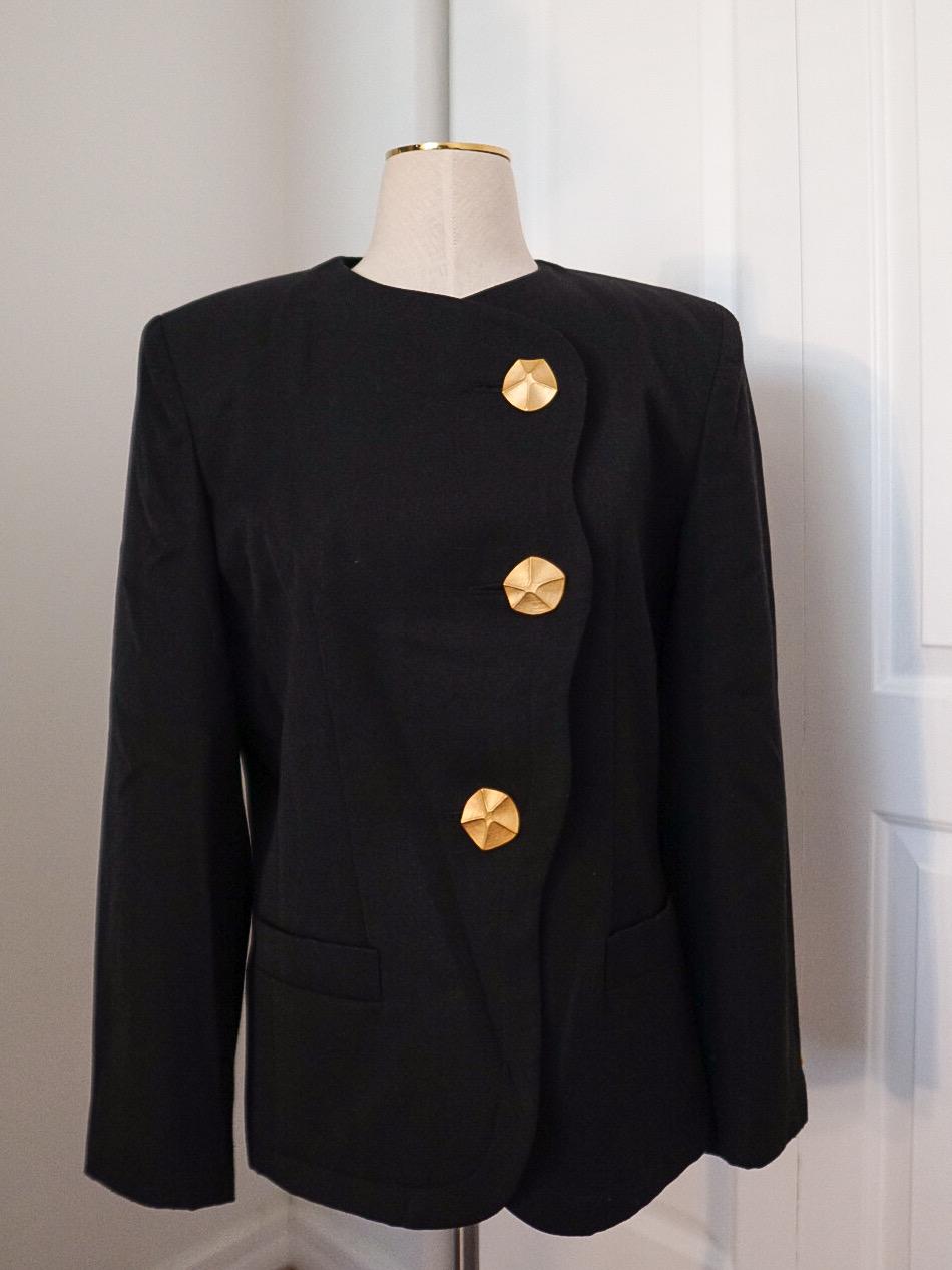 Blazer Femme Kasper Pour A.S.L. - Taille 4, Couleur Corail/or, Occasion Très Bon état