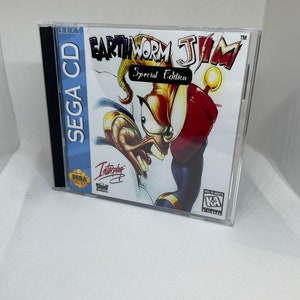 CUSTOM Sega CD Earthworm Jim Reproduction Case