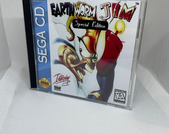 CUSTOM Sega CD Earthworm Jim Reproduction Case