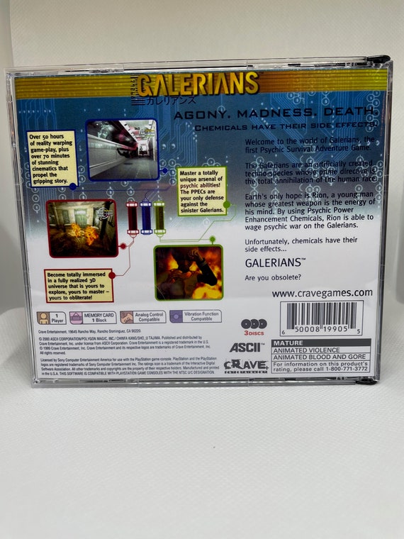 Galerians PS1 Reproduction Case