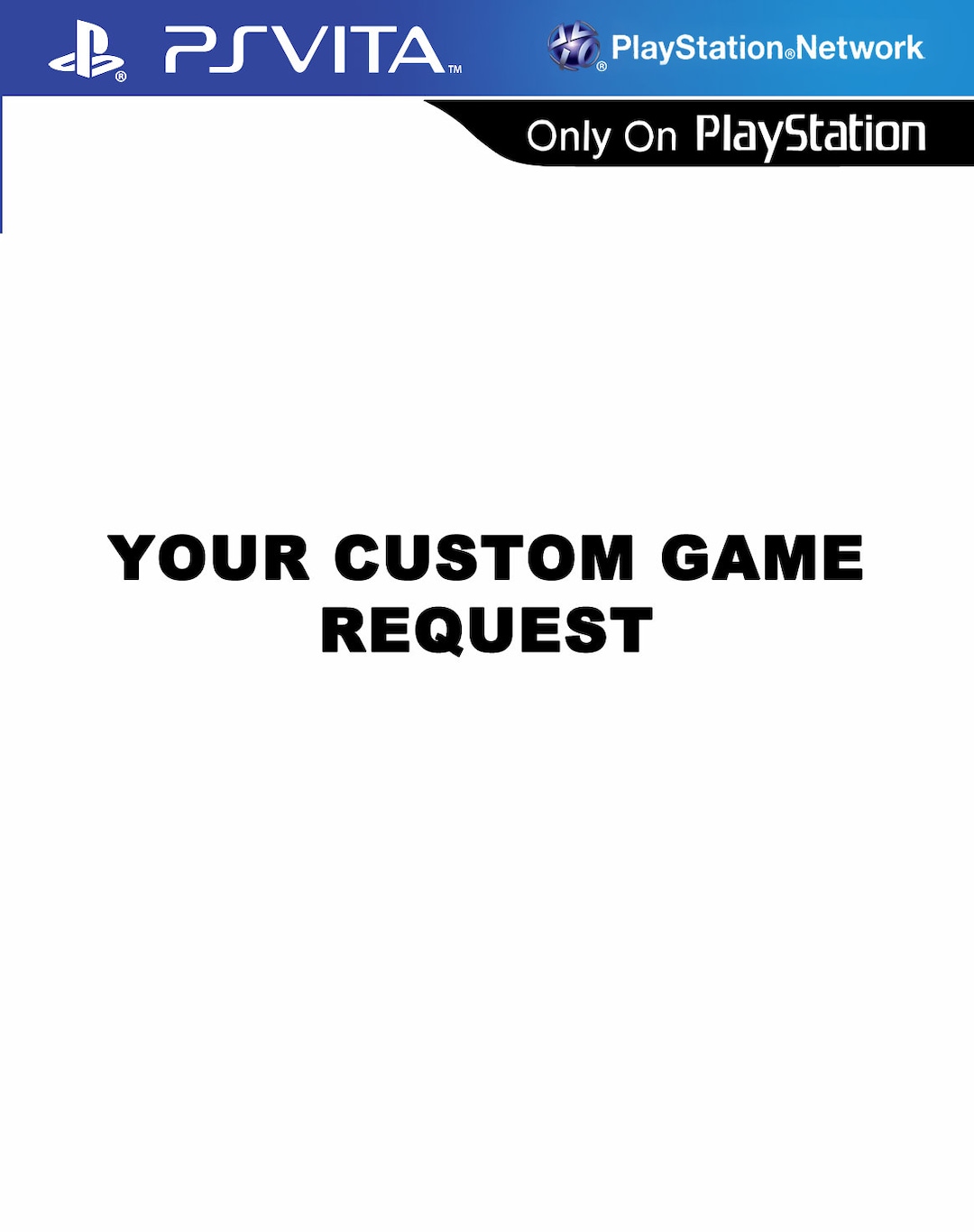 Case Request PS Vita Reproduction Case - Etsy