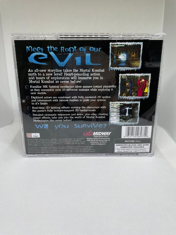 Mortal Kombat Mythologies: Sub-zero PS1 Reproduction Case - Etsy