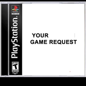 BEGÄRAN om spelfodral, reproduktion av PS1-fodral