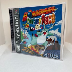 Bomberman Fantasy Race PS1 Reproduction Case
