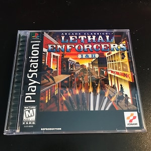 Lethal Enforcers I + II PS1 Reproduction Case