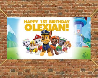 Birthday Patrol Birthday Banner, Digital Download