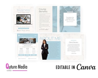 Teal Masterclass Flyer Template: Editable Online Course Design (Digital Download))