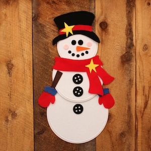 Felt Dress Up Snowman, Snowman Activity for Kids, Build an Indoor Snowman, Great for Pretend Play