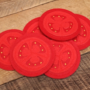 Felt Food Sliced Tomatoes, Felt Vegetables, Pretend Play Food, Play Restaurant, Educational Toy