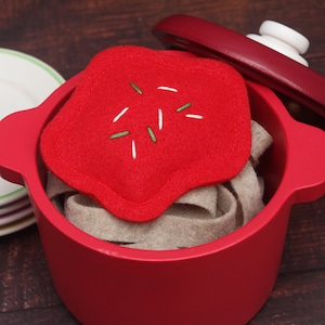 Felt Food Play Spaghetti Pasta Set with Sauce