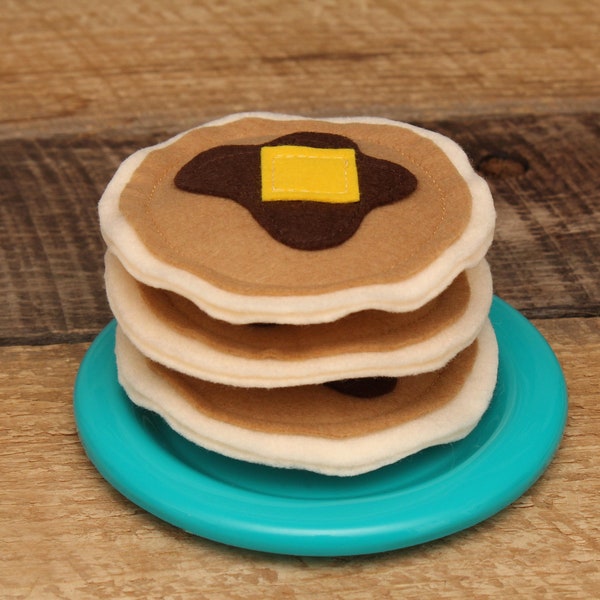 Filz Essen spielen Pfannkuchen, Pretend Play Essen, Frühstück, Spielzeug Küche Lebensmittel, Kinder Spielzeug, Spiel Restaurant, Lernspielzeug, Imaginationsspiel