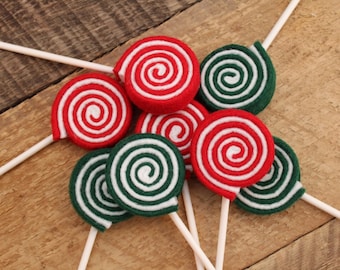 Felt Food Play Lollipops, Set of 2, Felt Food Candy, Play Candy Sucker, Pretend Play Food, Toy Kitchen Foods, Kids Toy, Play Restaurant