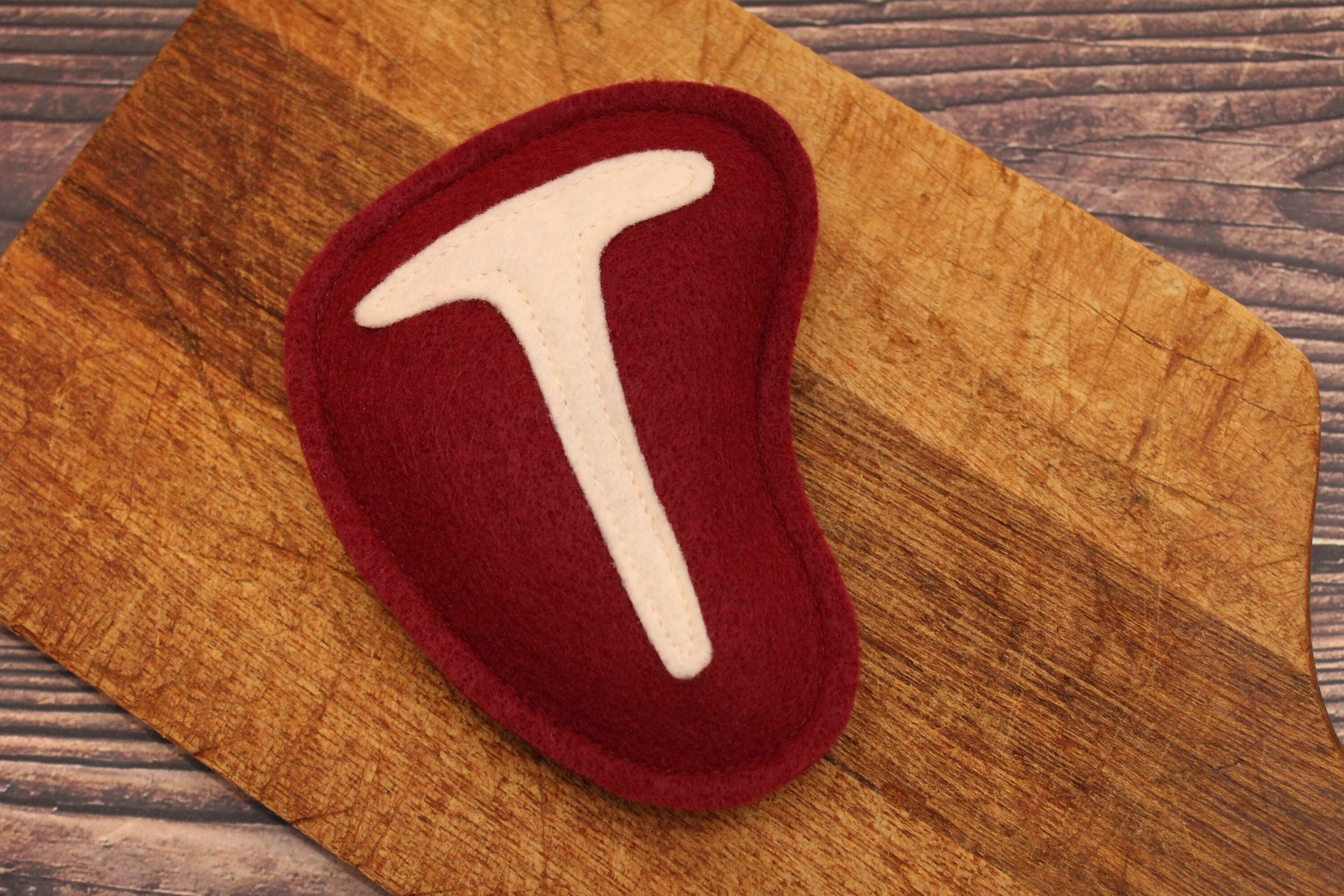 Felt Play Food Steak Felt Food Meat for Pretend Play Toy Etsy