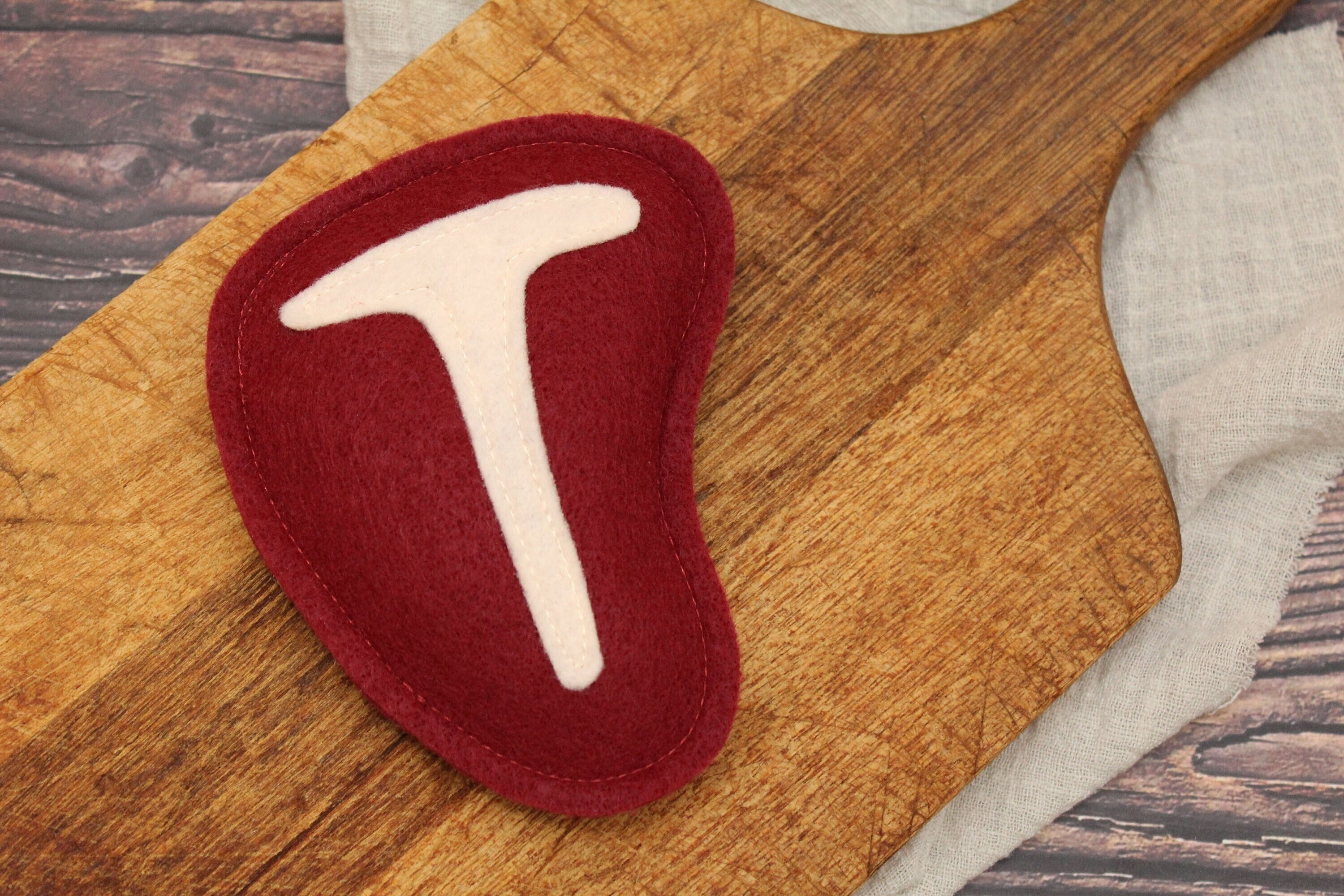 Felt Play Food Steak Felt Food Meat for Pretend Play Toy Etsy