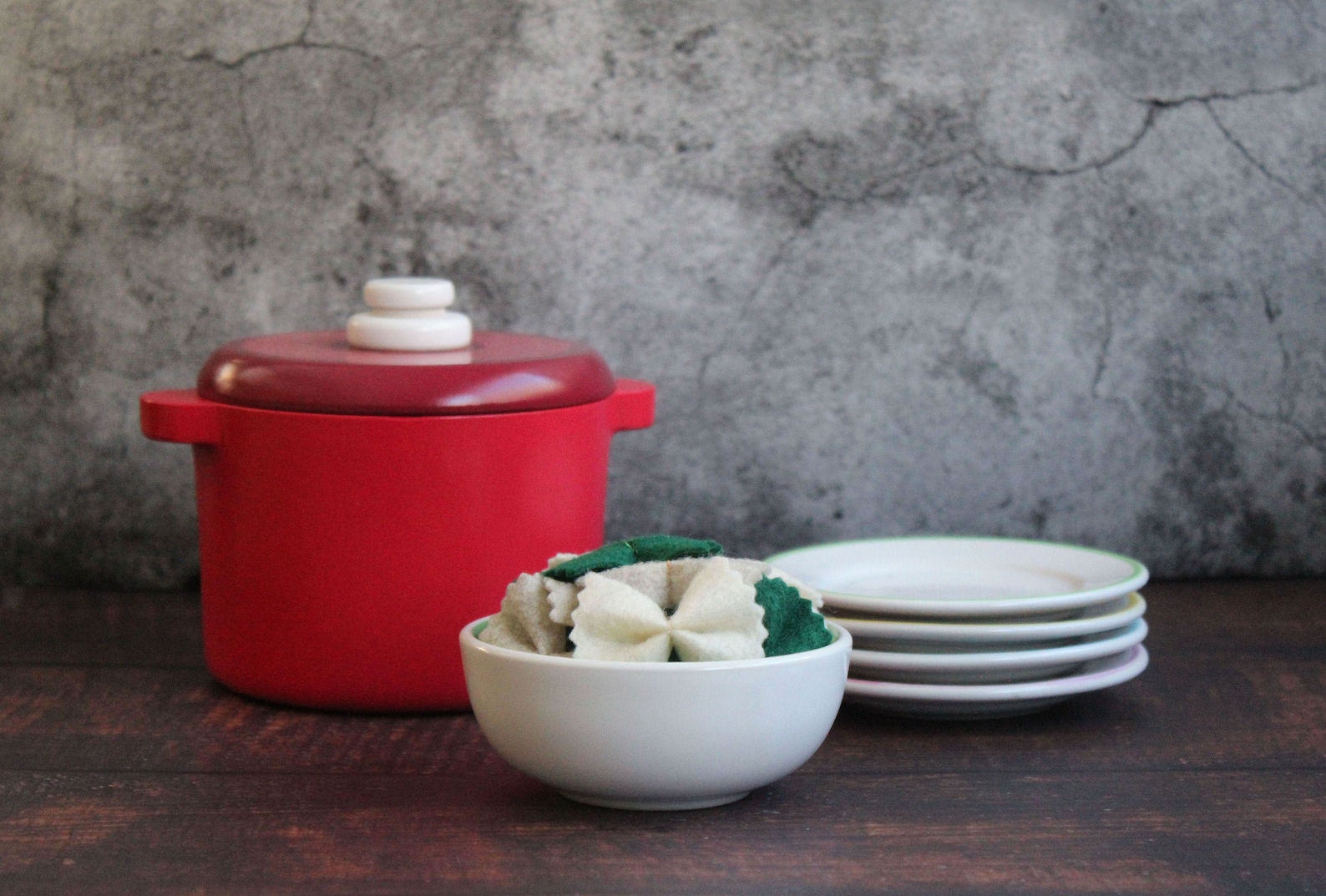 Felt Food Play Bow Tie Pasta 12 Piece Felt Pasta Set Pretend Etsy